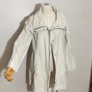 Eileen Fischer Bone Rumpled Organic Cotton Jacket Coat Wmn's PM